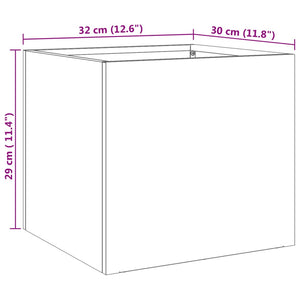 Ζαρντινιέρα Ασημί 32 x 30 x 29 εκ. από Ανοξείδωτο Ατσάλι - Pakobazaar