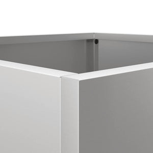 Ζαρντινιέρα Ασημί 32 x 30 x 29 εκ. από Γαλβανισμένο Χάλυβα - Pakobazaar