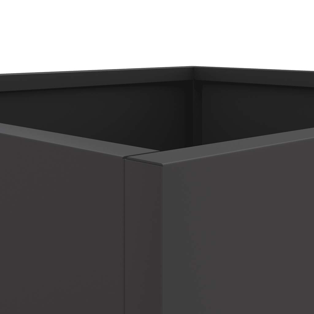 Ζαρντινιέρα Μαύρη 42x40x39 εκ. από Χάλυβα