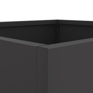 Ζαρντινιέρες 2 τεμ. Μαύρες 42x40x39εκ. από Χάλυβα