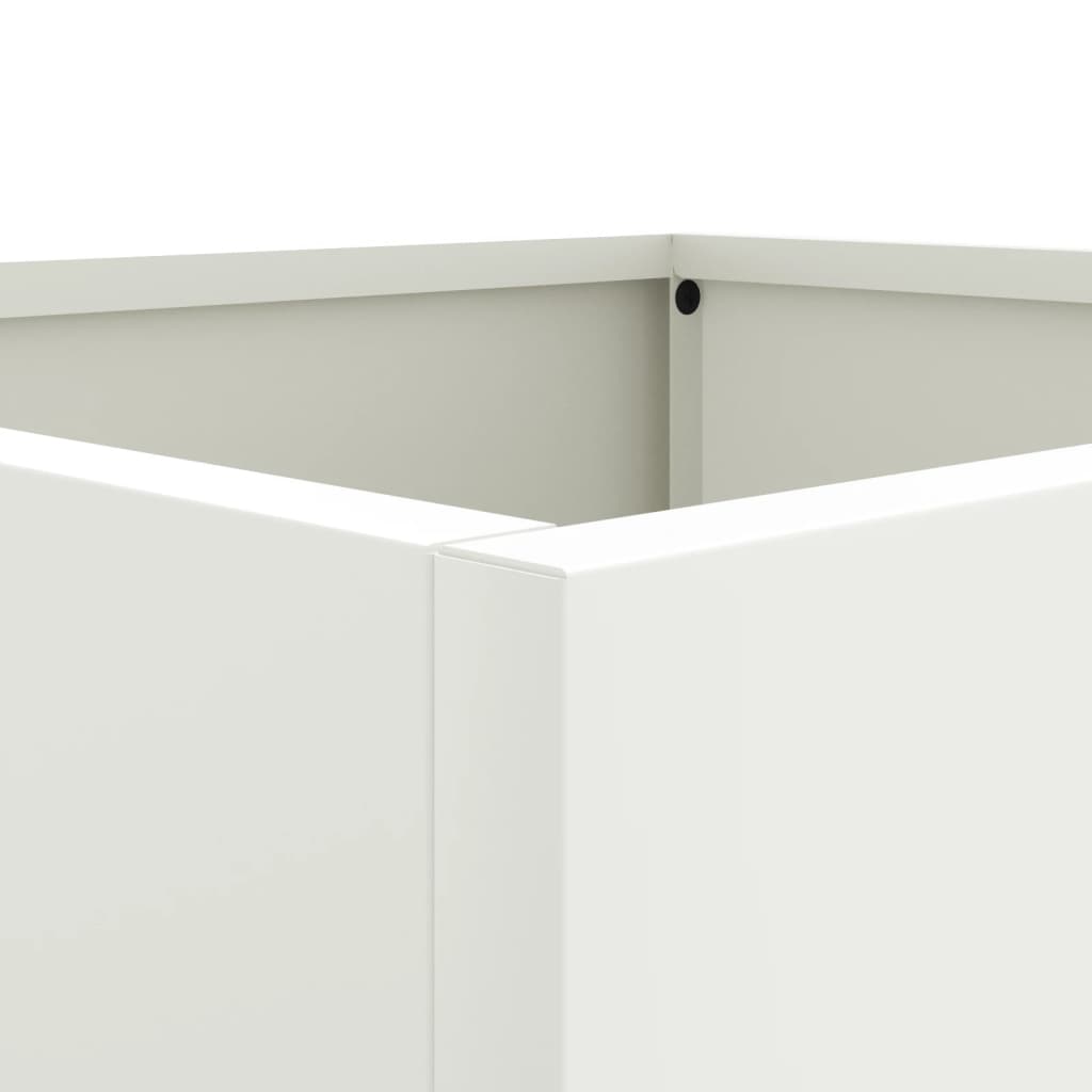 Ζαρντινιέρα Λευκή 42x40x39 εκ. από Χάλυβα