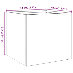 Ζαρντινιέρα Ανθρακί 42x40x39 εκ. από Χάλυβα