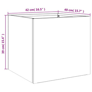Ζαρντινιέρες 2 τεμ. Ανθρακί 42x40x39εκ. από Χάλυβα