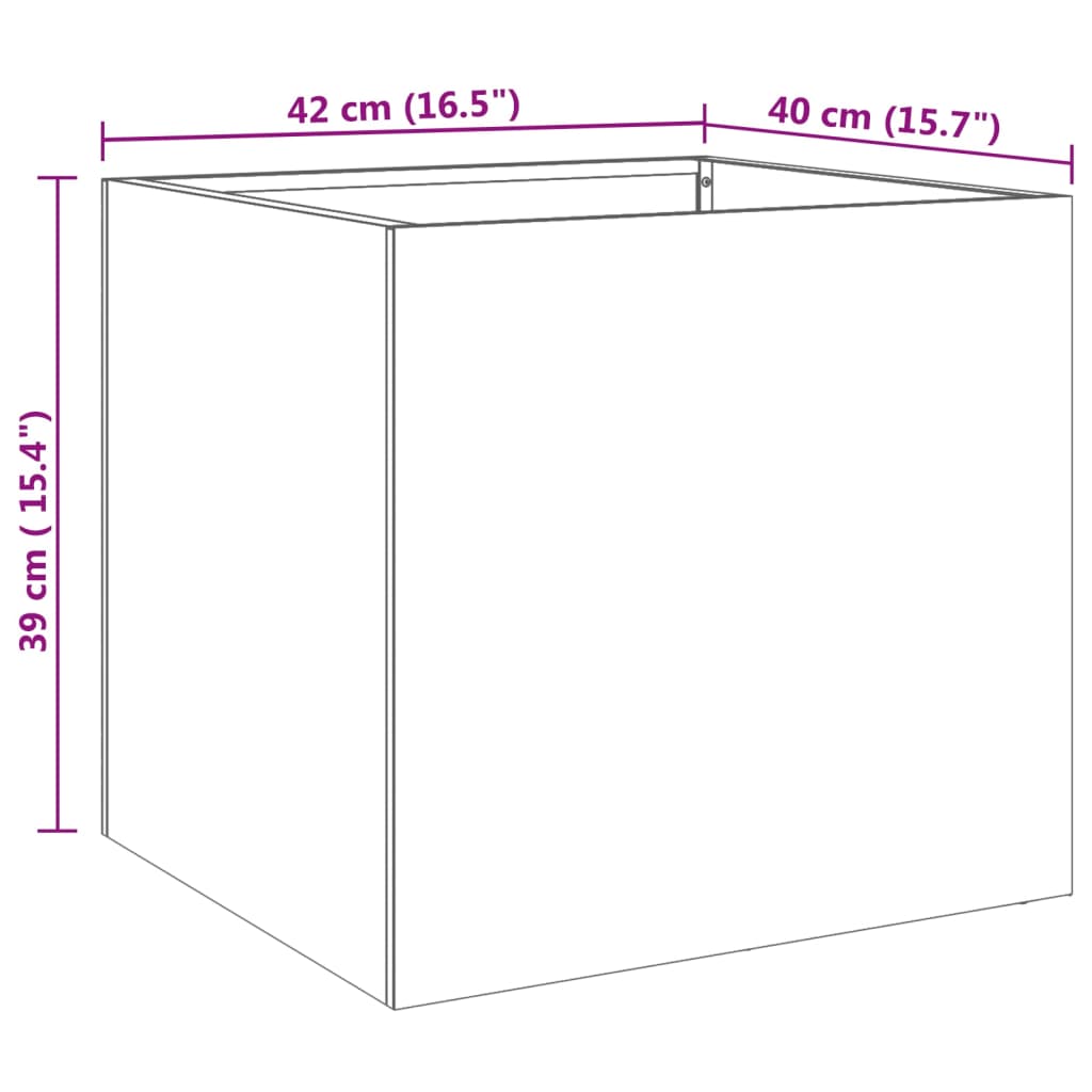 Ζαρντινιέρες 2 τεμ. Ασημί 42x40x39 εκ από Ανοξείδωτο Ατσάλι - Pakobazaar