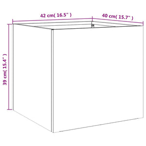 Ζαρντινιέρες 2 τεμ. Ασημί 42 x 40 x 39 εκ. Γαλβανισμένο Χάλυβα