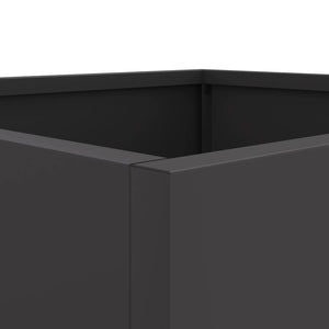 Ζαρντινιέρα Μαύρη 49x47x46 εκ. από Χάλυβα