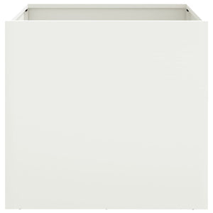 Ζαρντινιέρα Λευκή 49x47x46 εκ. από Χάλυβα