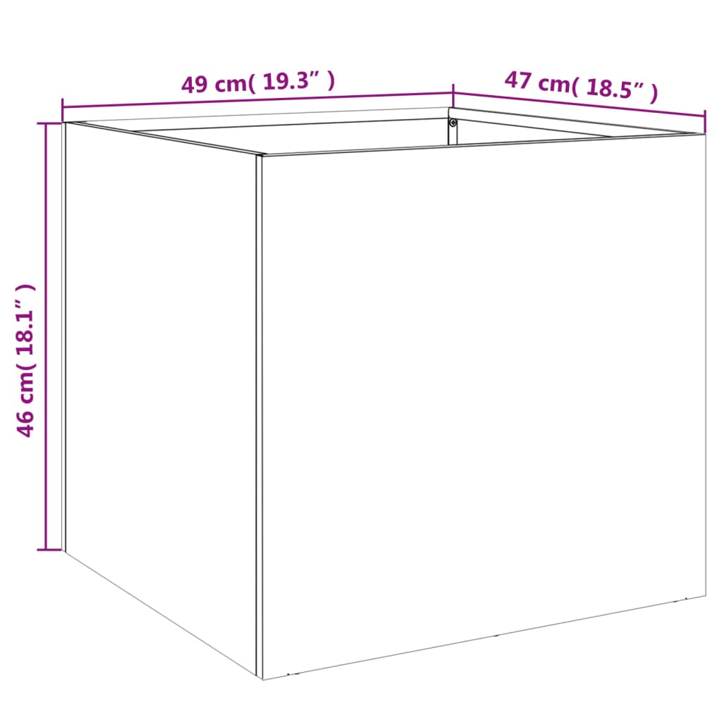 Ζαρντινιέρες 2 τεμ. Λευκές 49x47x46εκ. από Χάλυβα - Pakobazaar