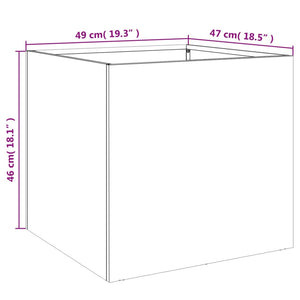 Ζαρντινιέρα Ανθρακί 49x47x46 εκ. από Χάλυβα