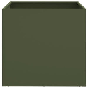 Ζαρντινιέρες 2 τεμ. Λαδί 49x47x46 εκ. από Ατσάλι