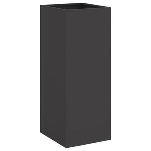 Ζαρντινιέρα Μαύρη 32x29x75 εκ. από Χάλυβα - Pakobazaar