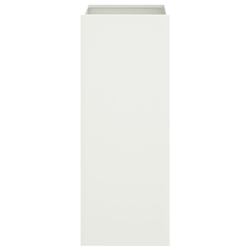 Ζαρντινιέρα Λευκή 32x29x75 εκ. από Χάλυβα