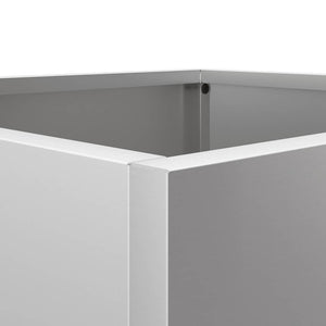 Ζαρντινιέρα Ασημί 32x29x75 εκ. από Γαλβανισμένο Χάλυβα - Pakobazaar