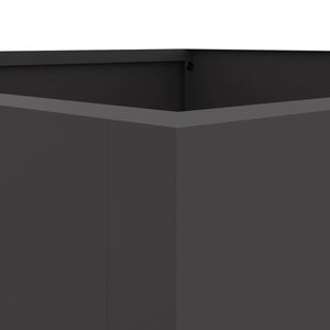 Ζαρντινιέρα Μαύρη 42x38x75 εκ. από Χάλυβα