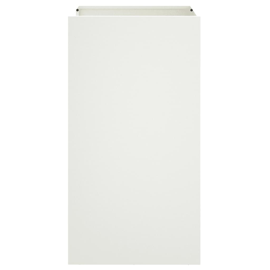 Ζαρντινιέρα Λευκή 42x38x75 εκ. από Χάλυβα - Pakobazaar