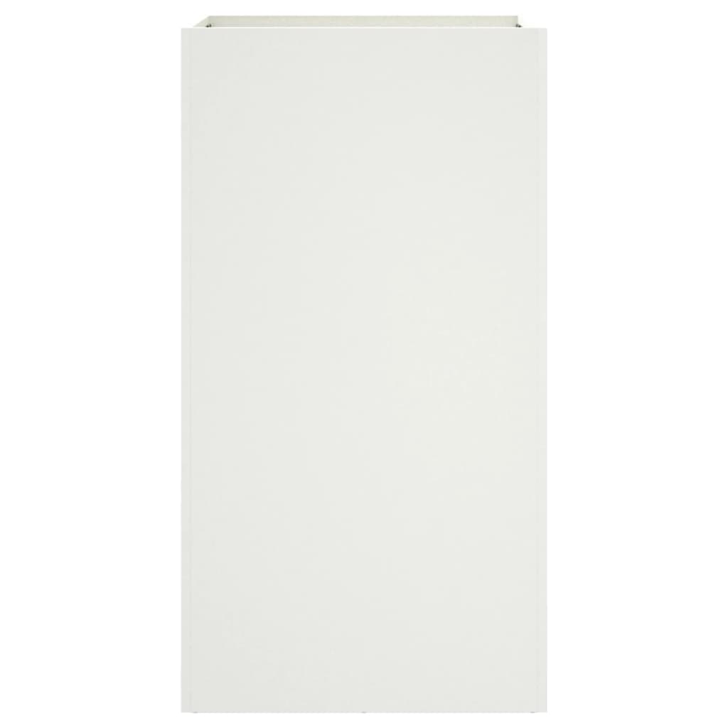 Ζαρντινιέρα Λευκή 42x38x75 εκ. από Χάλυβα - Pakobazaar