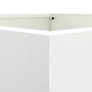 Ζαρντινιέρα Λευκή 42x38x75 εκ. από Χάλυβα - Pakobazaar