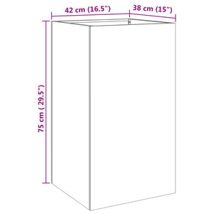 Ζαρντινιέρα Ασημί 42x38x75 εκ. από Ανοξείδωτο Ατσάλι