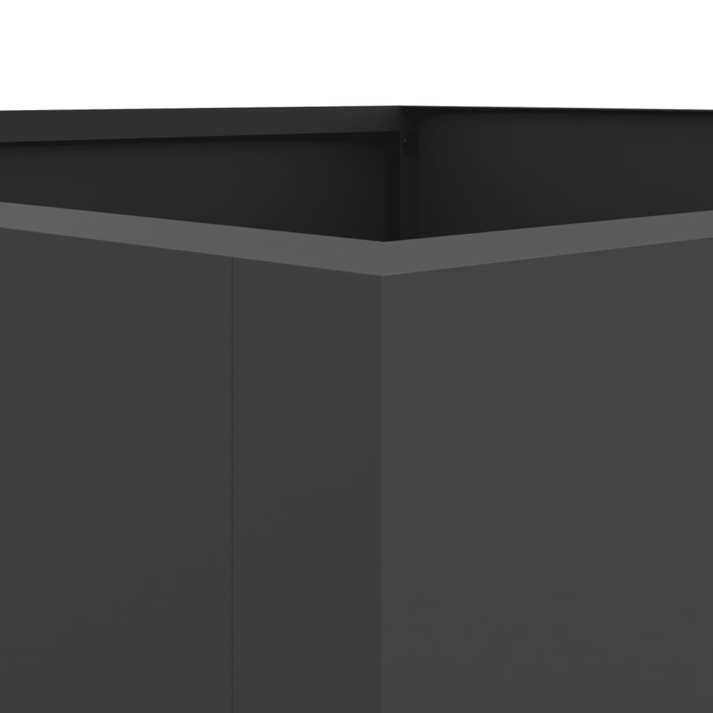 Ζαρντινιέρα Μαύρη 52x48x75 εκ. από Χάλυβα