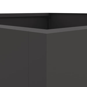 Ζαρντινιέρα Μαύρη 52x48x75 εκ. από Χάλυβα