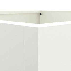 Ζαρντινιέρα Λευκή 52x48x75 εκ. από Χάλυβα