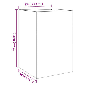 Ζαρντινιέρα Λευκή 52x48x75 εκ. από Χάλυβα