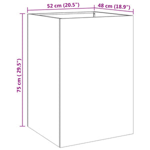Ζαρντινιέρα Ασημί 52x48x75 εκ. από Ανοξείδωτο Ατσάλι - Pakobazaar