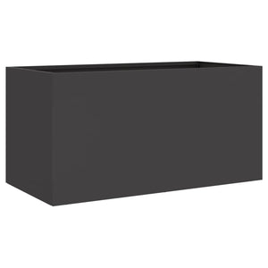 Ζαρντινιέρα Μαύρη 62x30x29 εκ. από Χάλυβα