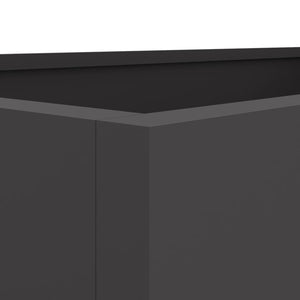 Ζαρντινιέρα Μαύρη 62x30x29 εκ. από Χάλυβα