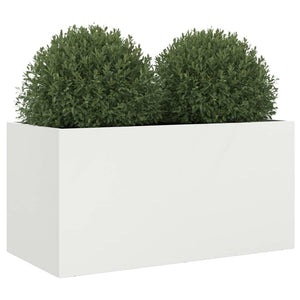 Ζαρντινιέρα Λευκή 62x30x29 εκ. από Χάλυβα - Pakobazaar