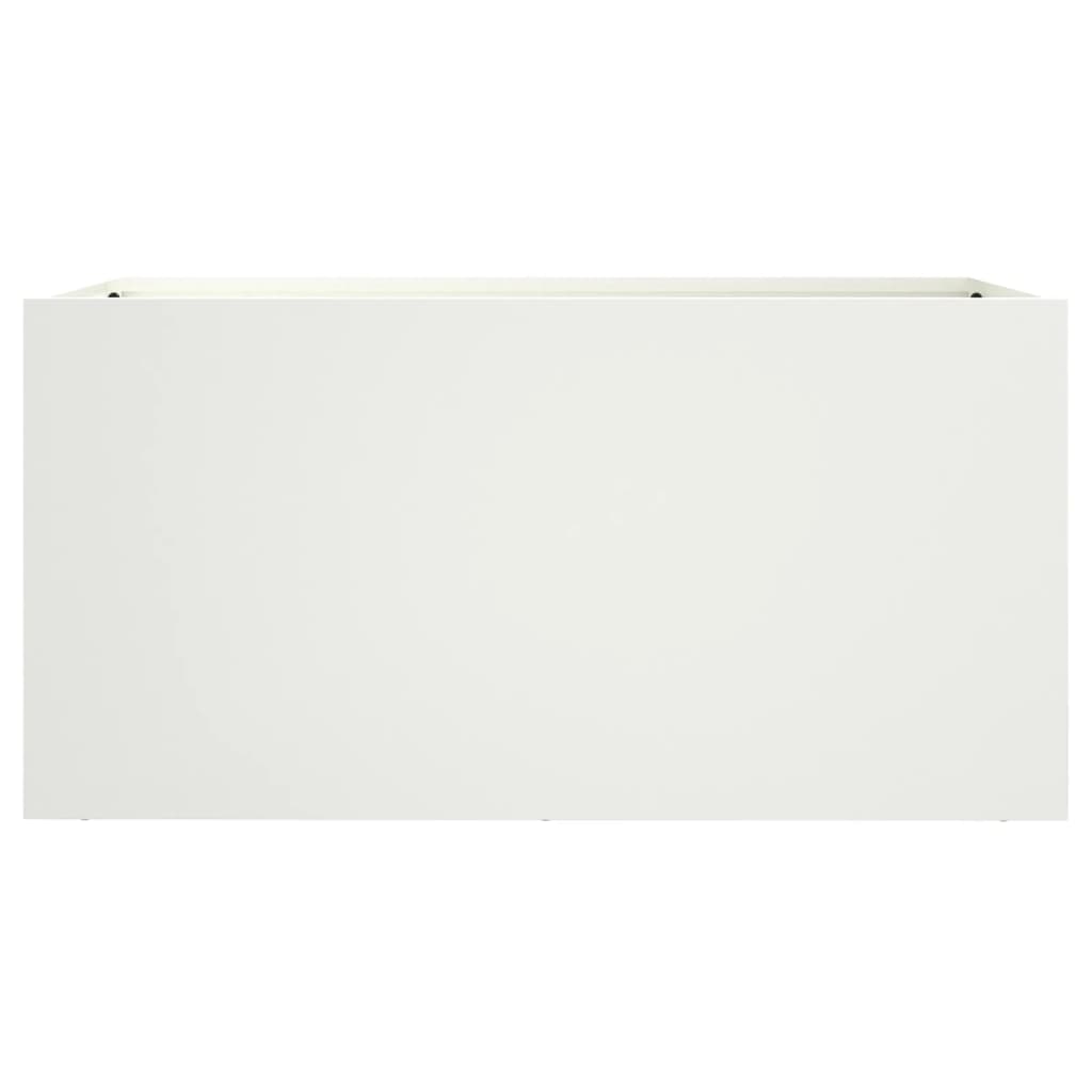 Ζαρντινιέρα Λευκή 62x30x29 εκ. από Χάλυβα - Pakobazaar
