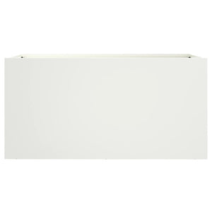Ζαρντινιέρα Λευκή 62x30x29 εκ. από Χάλυβα - Pakobazaar