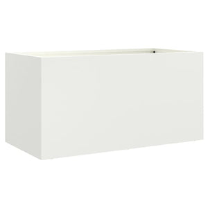 Ζαρντινιέρα Λευκή 62x30x29 εκ. από Χάλυβα - Pakobazaar