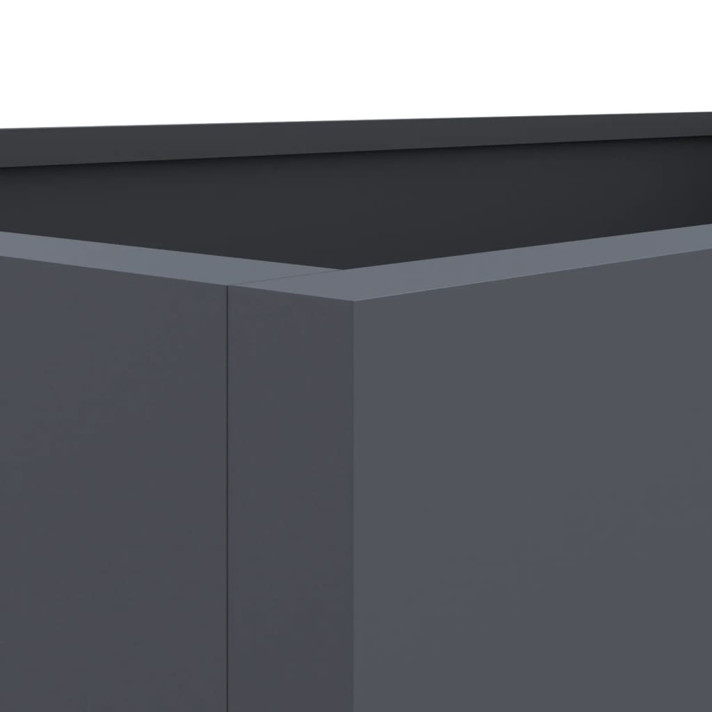 Ζαρντινιέρα Ανθρακί 62x30x29 εκ. από Χάλυβα