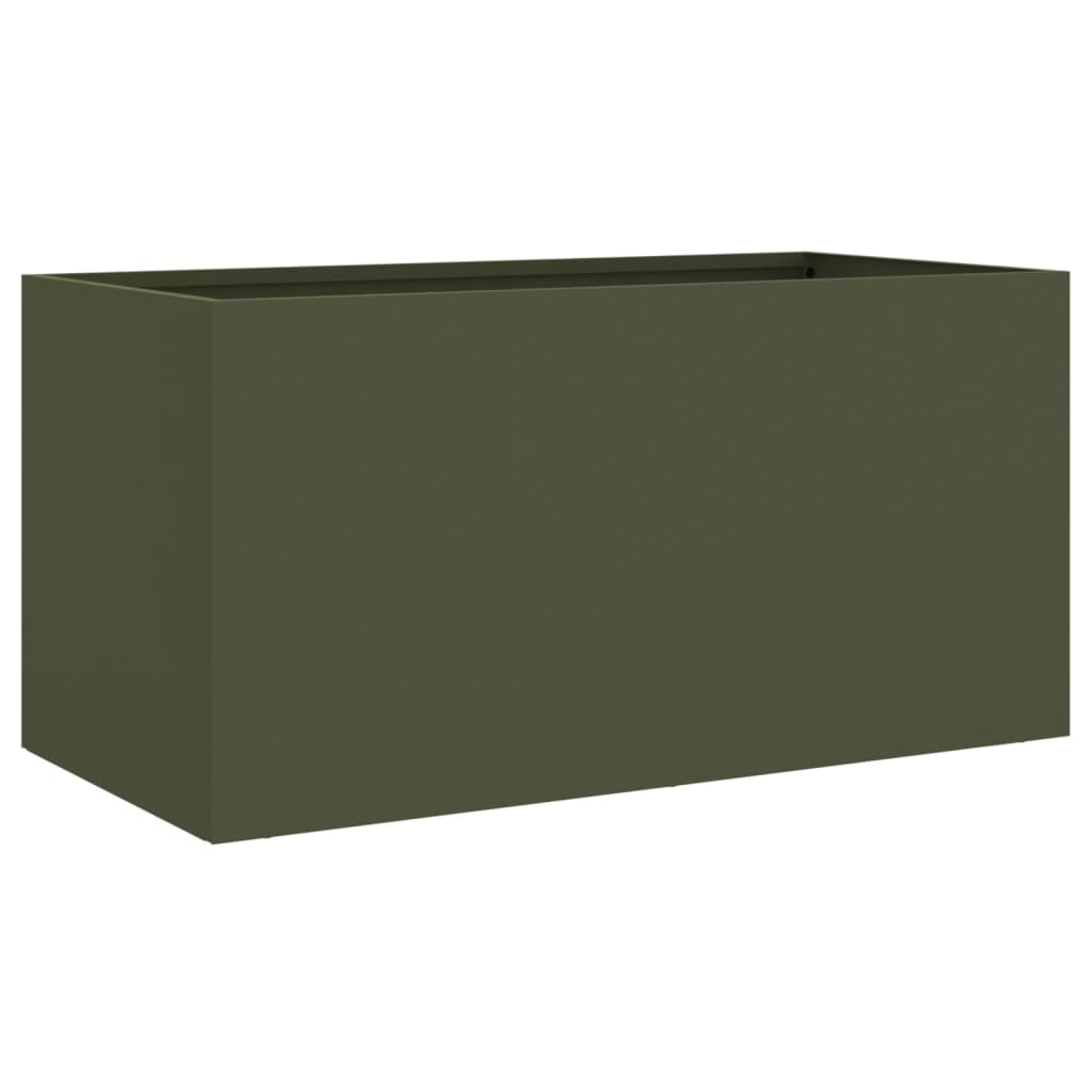 Ζαρντινιέρα Λαδί 62x30x29 εκ. από Χάλυβα - Pakobazaar