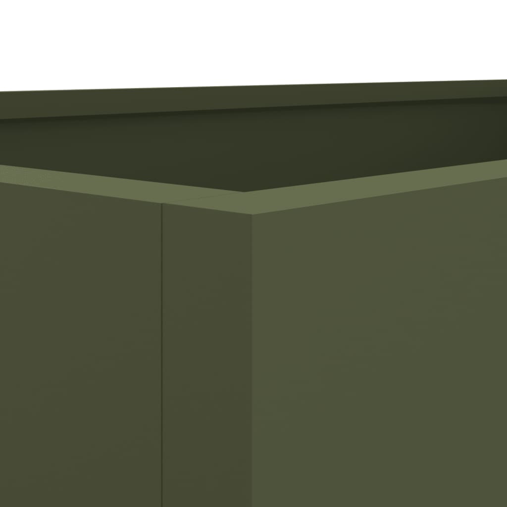 Ζαρντινιέρα Λαδί 62x30x29 εκ. από Χάλυβα - Pakobazaar