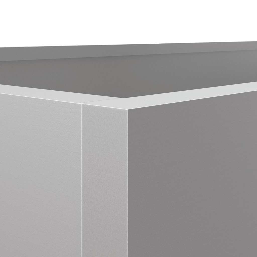 Ζαρντινιέρα Ασημί 62x30x29 εκ. από Γαλβανισμένο Χάλυβα