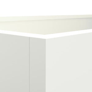 Ζαρντινιέρα Λευκή 62x30x29 εκ. από Χάλυβα