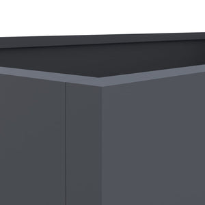 Ζαρντινιέρα Ανθρακί 62x30x29 εκ. από Χάλυβα