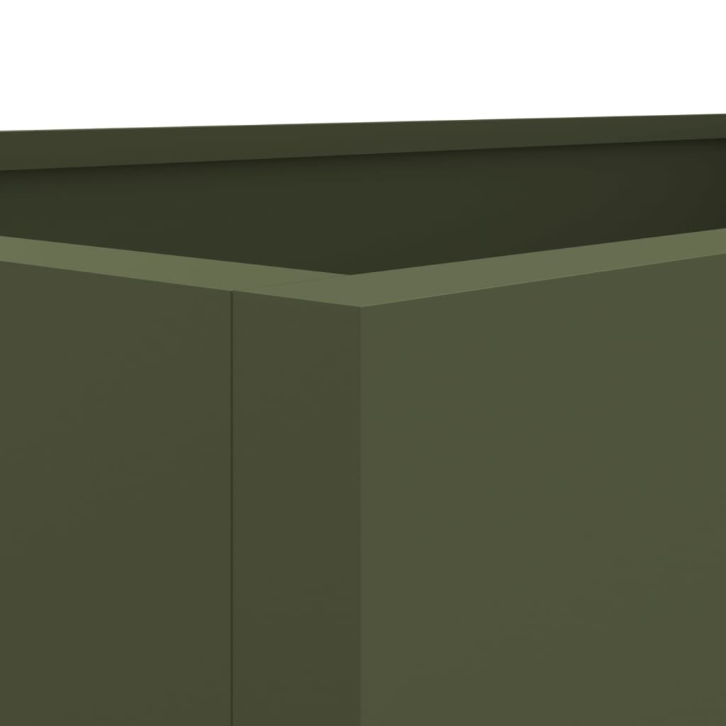 Ζαρντινιέρα Λαδί 62x30x29 εκ. από Χάλυβα