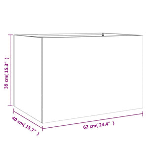 Ζαρντινιέρα Λαδί 62x30x29 εκ. από Χάλυβα