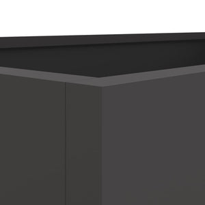 Ζαρντινιέρα Μαύρη 62x47x46 εκ. από Χάλυβα