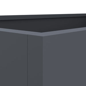 Ζαρντινιέρα Ανθρακί 62x47x46 εκ. από Χάλυβα