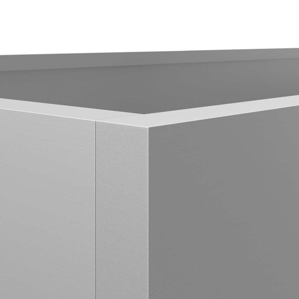 Ζαρντινιέρα Ασημί 62x47x46 εκ. από Γαλβανισμένο Χάλυβα