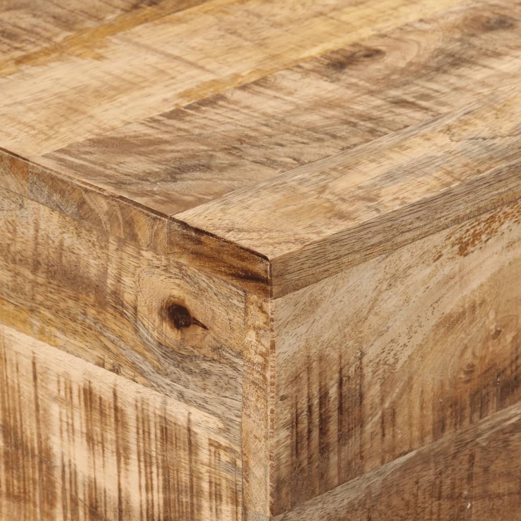 Τραπέζι Κονσόλα 110x30x75 εκ. Μασίφ Ακατ. Ξύλο Μάνγκο/Σίδηρο