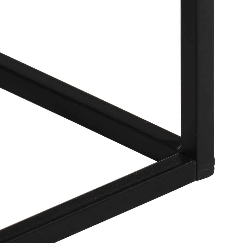 Τραπέζι Κονσόλα 110x30x75 εκ. Μασίφ Ακατ. Ξύλο Μάνγκο/Σίδηρο
