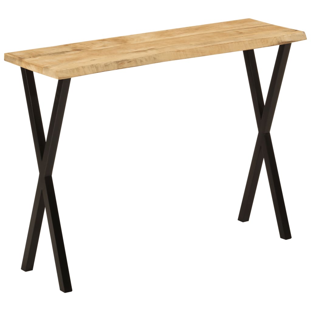 Τραπέζι Κονσόλα με Live Edge 105x33x76 εκ. Μασίφ Ξύλο Μάνγκο