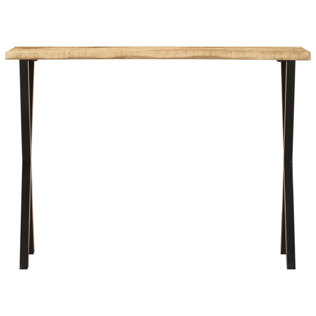 Τραπέζι Κονσόλα με Live Edge 105x33x76 εκ. Μασίφ Ξύλο Μάνγκο
