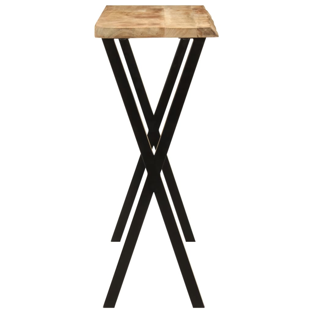 Τραπέζι Κονσόλα με Live Edge 105x33x76 εκ. Μασίφ Ξύλο Μάνγκο