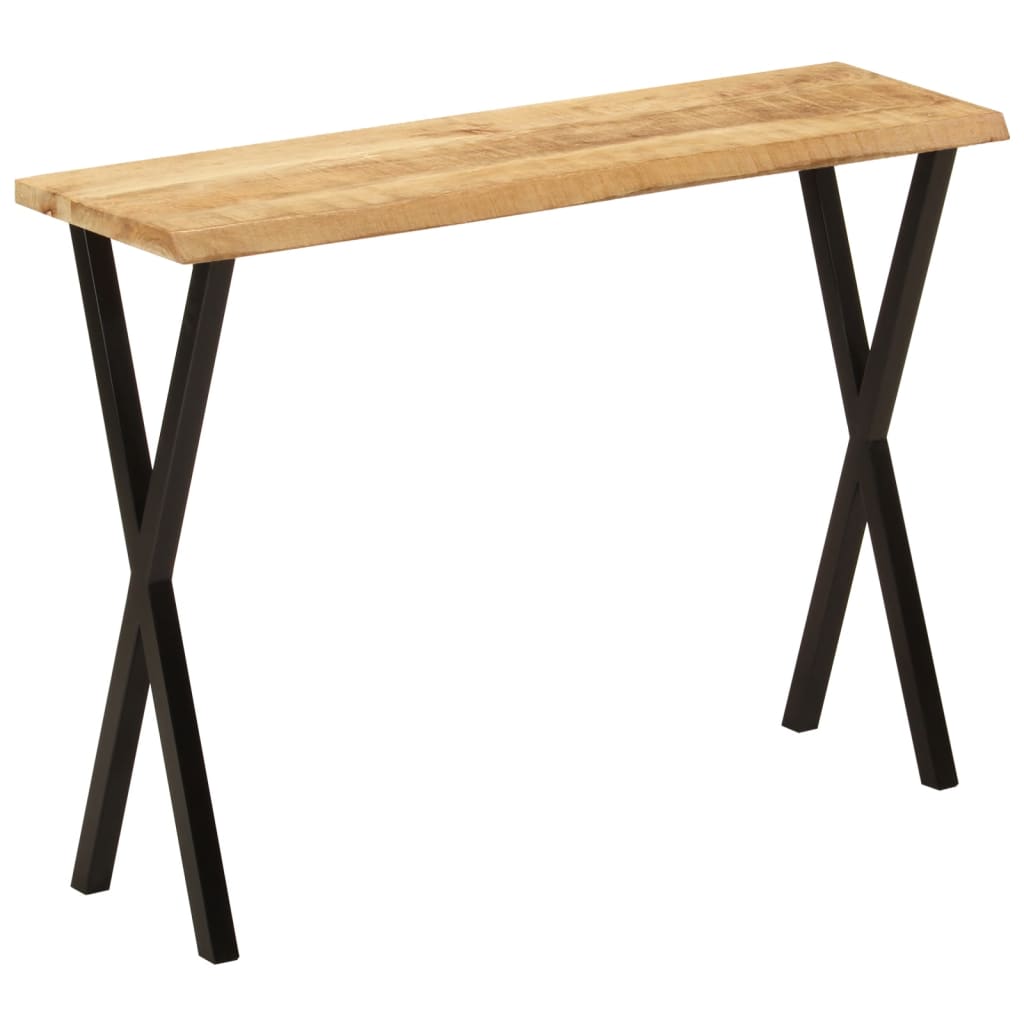 Τραπέζι Κονσόλα με Live Edge 105x33x76 εκ. Μασίφ Ξύλο Μάνγκο